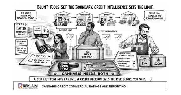 Cannabis COD list and credit intelligence across the dispensary, distributor, brand and cultivator supply chain